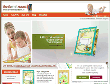 Tablet Screenshot of boekmetnaam.nl